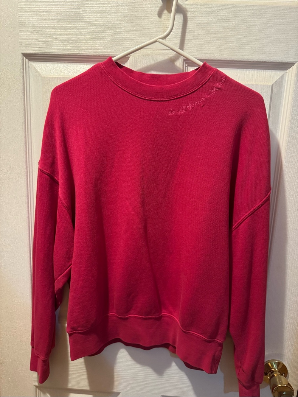 Spiritual Gangster Bright Red/ Fuchsia Crew Sweatshirt